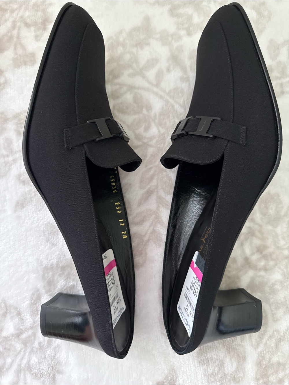 Vintage Salvatore Ferragamo Canvas Gancini Vara Bow Mules Size 12 AA - Picture 8 of 14